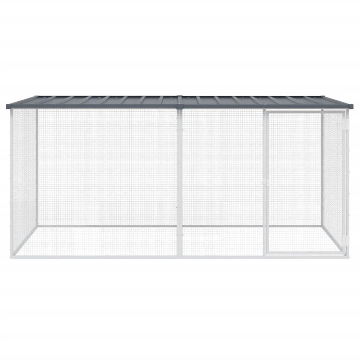 VIDAXL Poulailler avec toit anthracite 203x98x90 cm acier galvanise