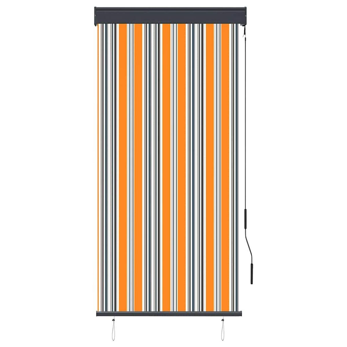 VIDAXL Store roulant d'exterieur 80x250 cm Jaune et bleu