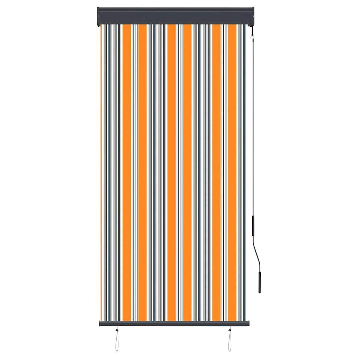 VIDAXL Store roulant d'exterieur 80x250 cm Jaune et bleu