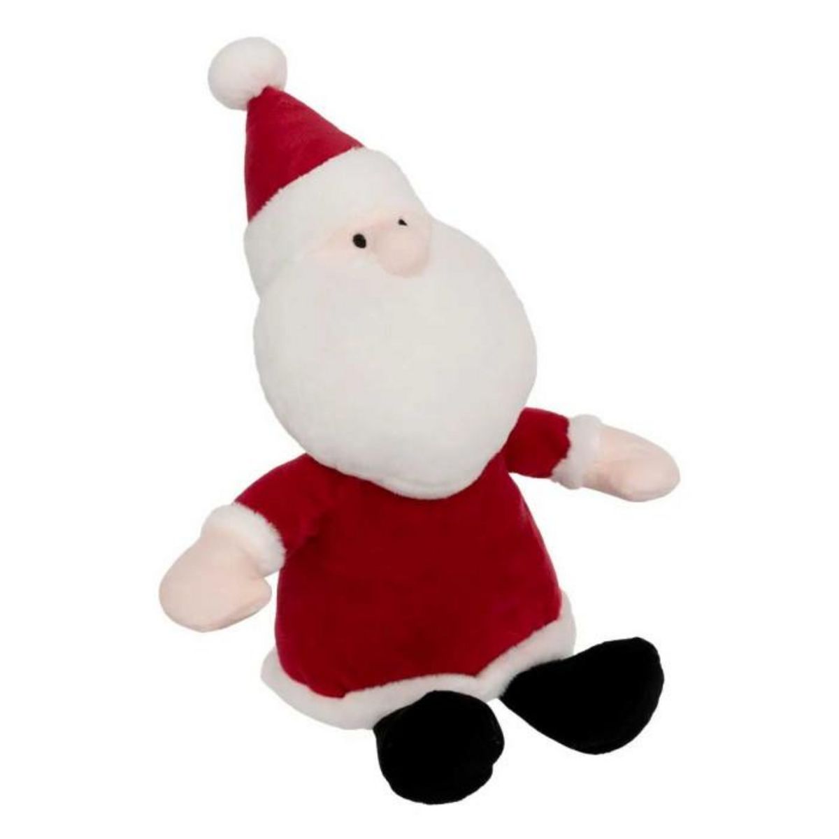 ATMOSPHERA Plaid Imprimé & Peluche  Père Noël  75x90cm Rouge