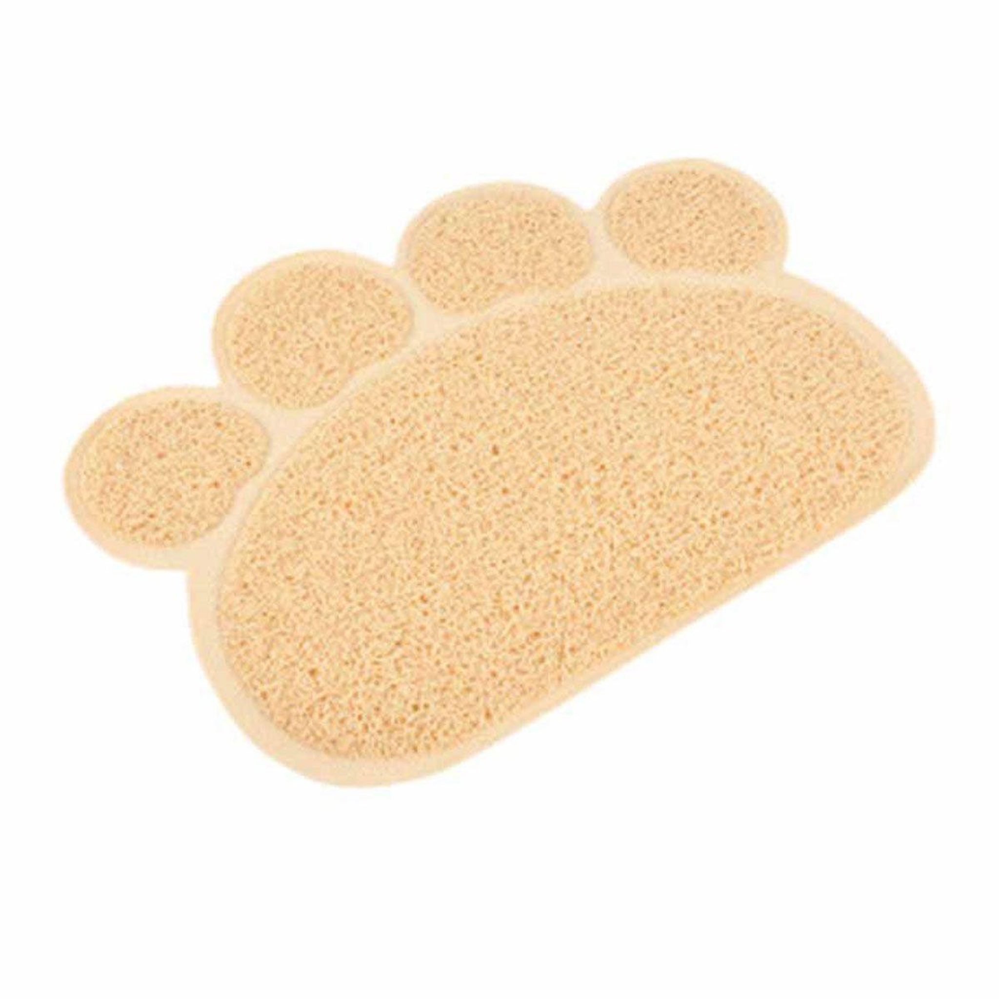 HOMEA Tapis repas pour chien & chat  pattes  40cm naturel