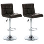 Voir la diapositive 2 : VIDAXL Tabourets de bar lot de 2 marron similicuir