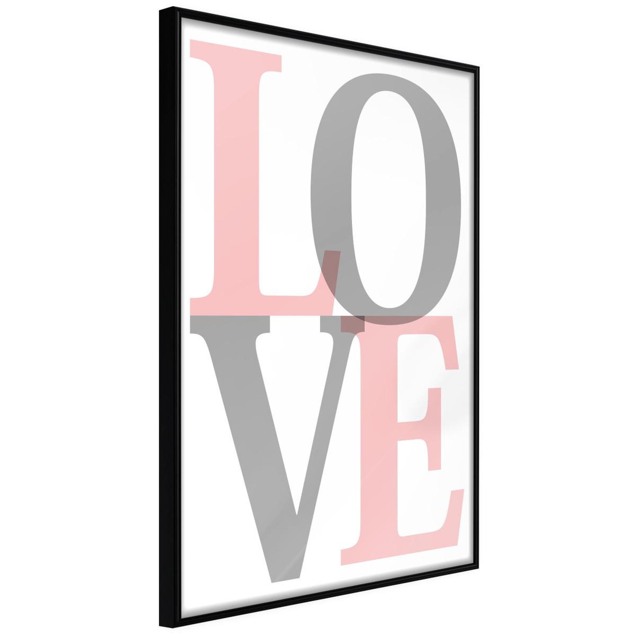 Paris Prix Affiche Murale Encadrée  Grey-Pink Love