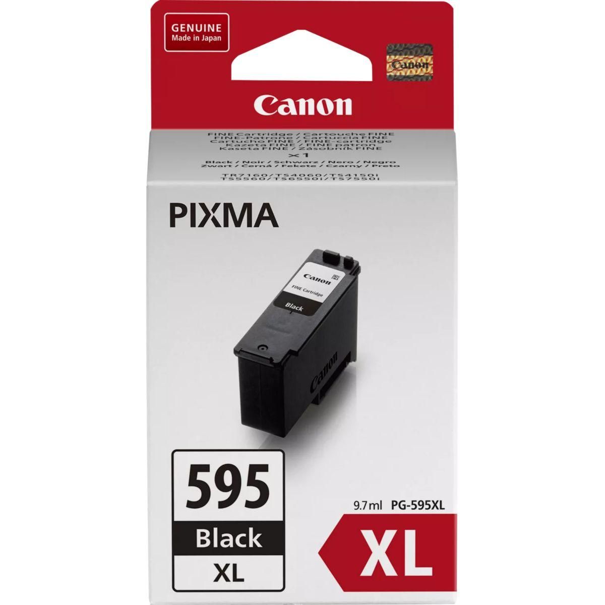 Canon Cartouche d'encre Originale PG-595 XL Haute Capacité Noire PIXMA - 5212C002