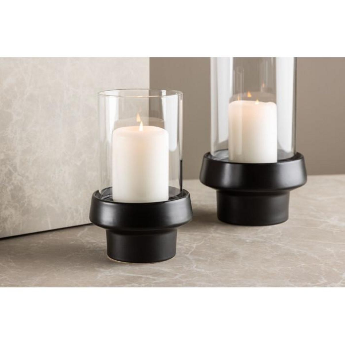 Paris Prix Lanterne en Verre  Davida  20cm Noir