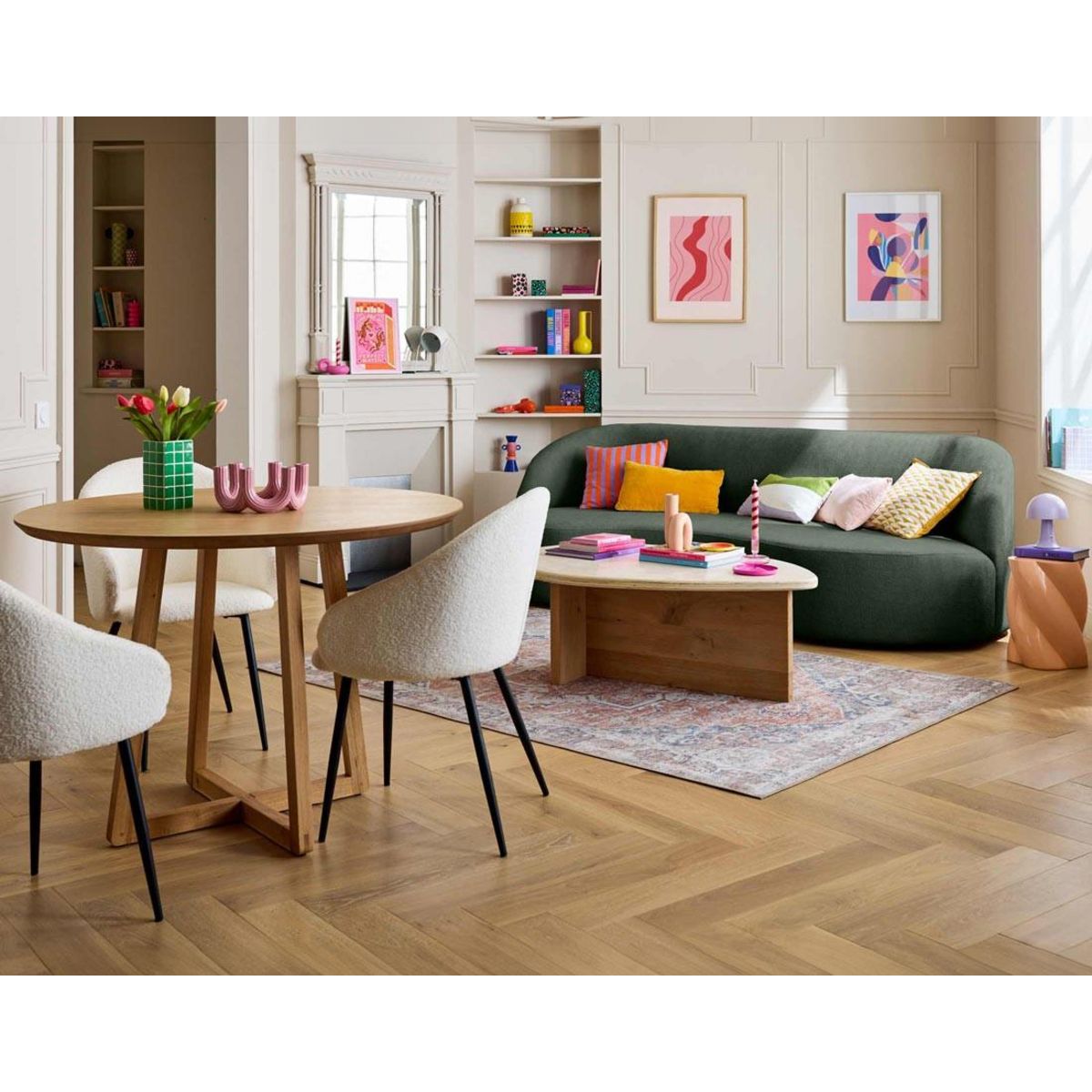 LISA DESIGN Polaris - canapé 3 places - en velours texturé