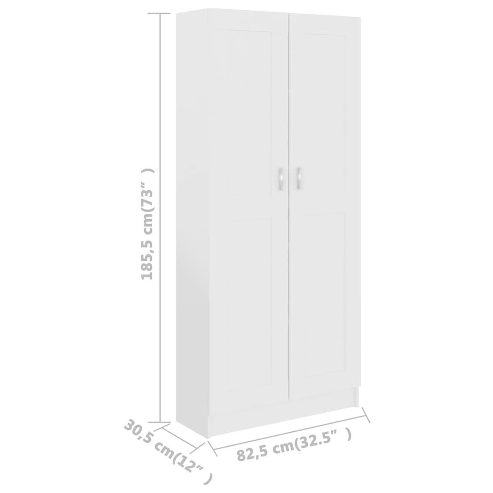 Voir la diapositive 6 : VIDAXL Bibliotheque Blanc 82,5x30,5x185,5 cm Bois d'ingenierie
