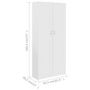 Voir la diapositive 6 : VIDAXL Bibliotheque Blanc 82,5x30,5x185,5 cm Bois d'ingenierie