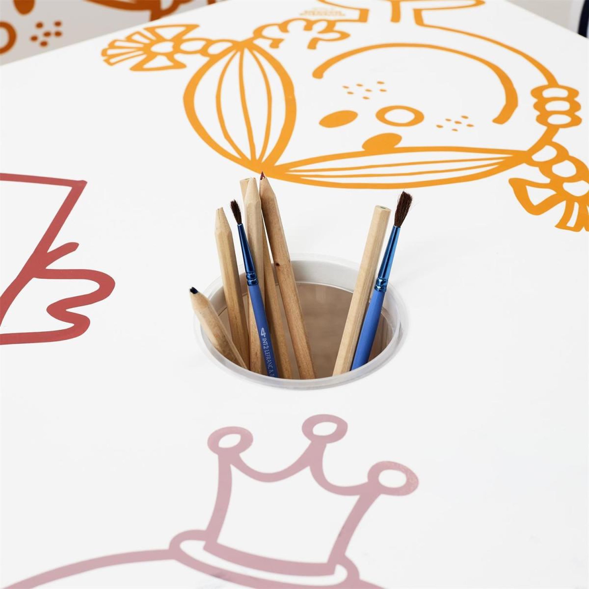 Voir la diapositive 2 : The Home Deco Factory Table enfant  monsieur & madame®  60cm multicolore