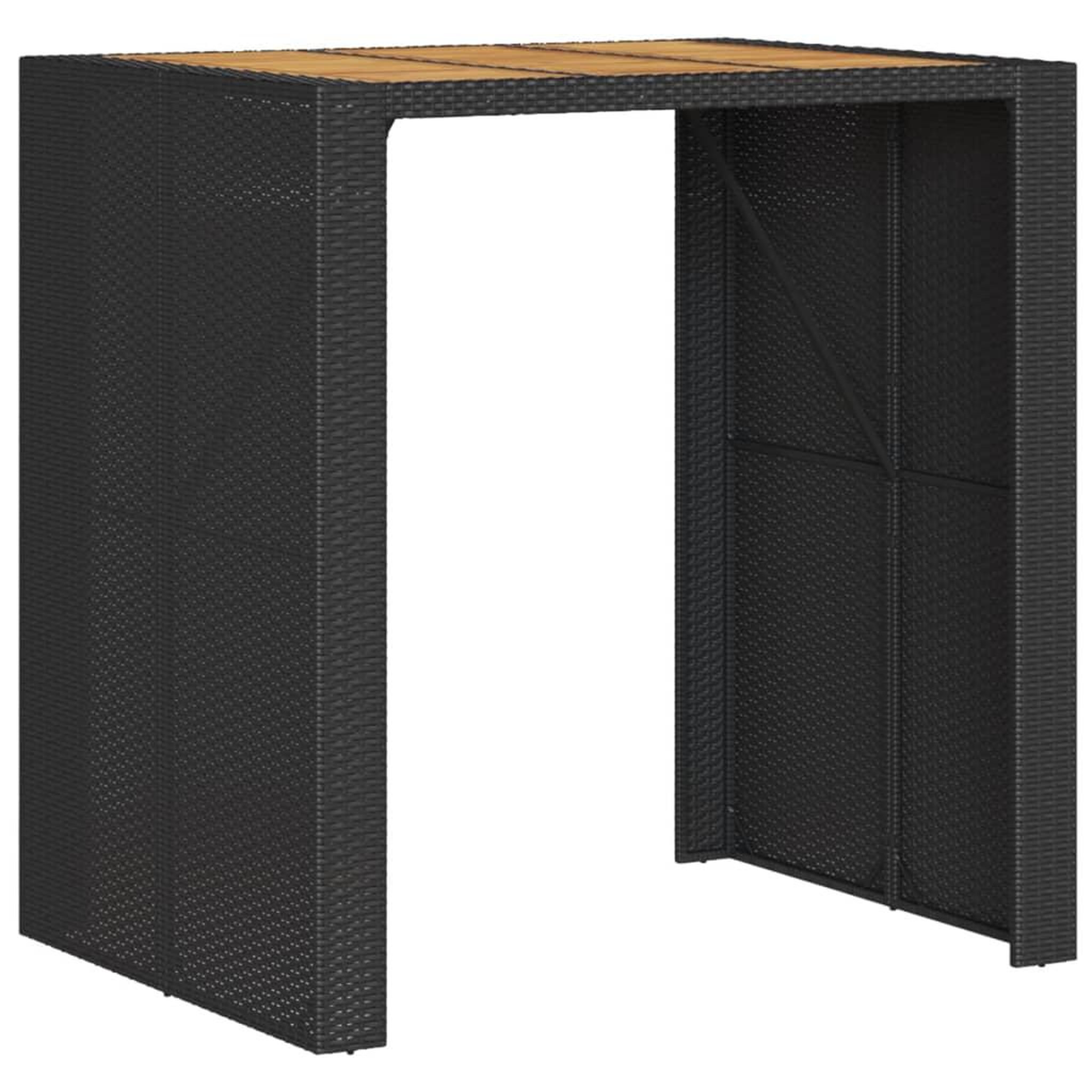 Voir la diapositive 5 : VIDAXL Ensemble de bar de jardin 5 pcs avec coussins noir poly rotin