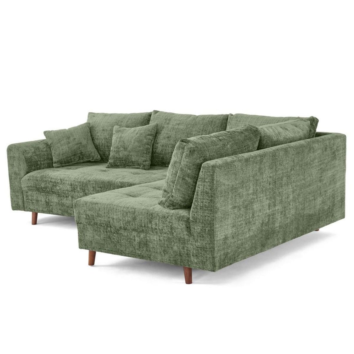 LISA DESIGN Rune - canapé d'angle droit 4 places en velours texturé