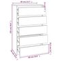 Voir la diapositive 6 : VIDAXL Commode Blanc 60x36x103 cm Bois d'ingenierie