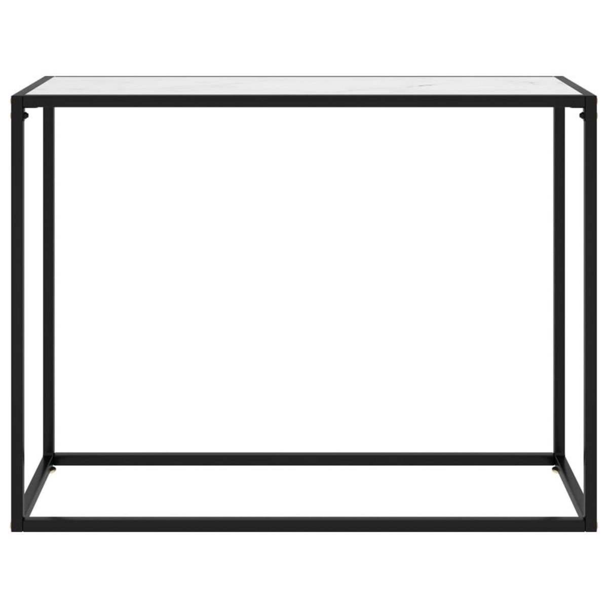 VIDAXL Table console Blanc 100x35x75 cm Verre trempe