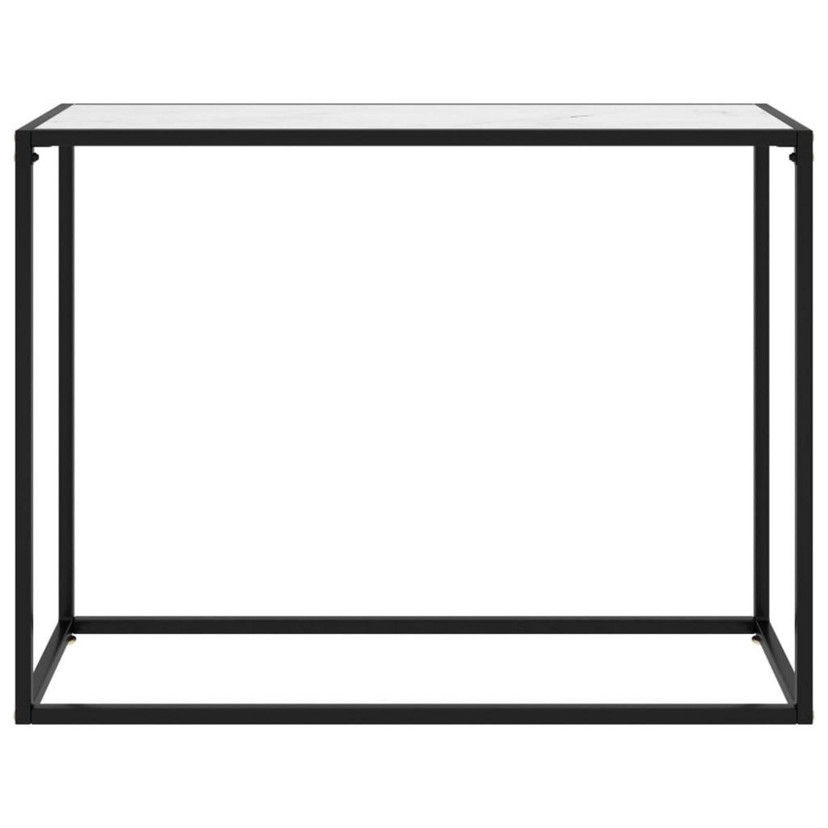 VIDAXL Table console Blanc 100x35x75 cm Verre trempe