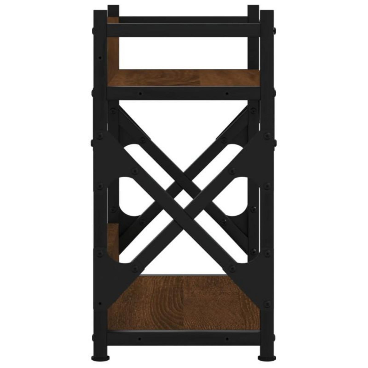 VIDAXL Support d imprimante à 2 niveaux chêne marron 40x20x40 cm