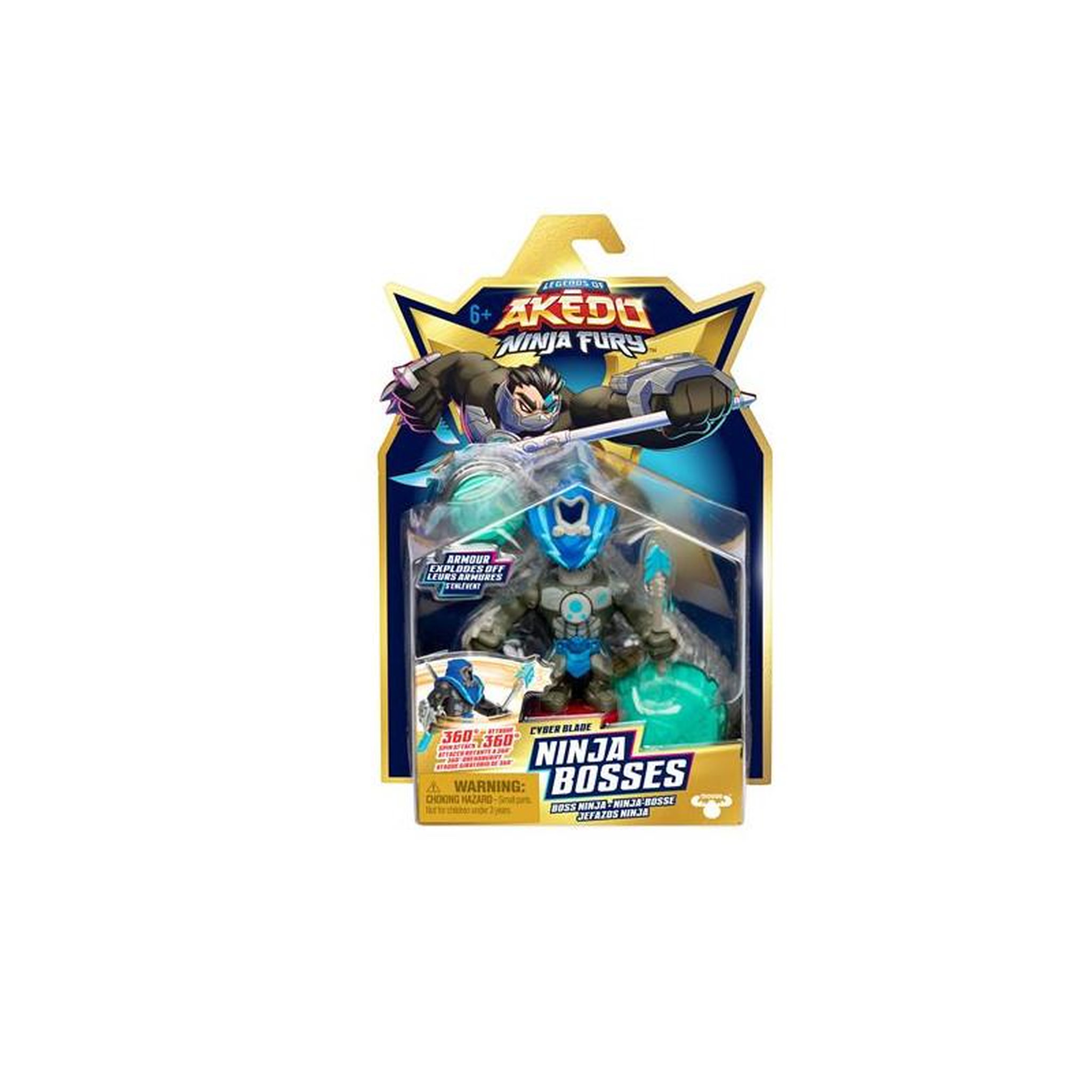 Makedo Figurine Akedo Méga Ninja Bosses Cyber Blade Ninja Fury