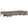 Voir la diapositive 4 : VIDAXL Salon de jardin 7 pcs avec coussins Gris Resine tressee