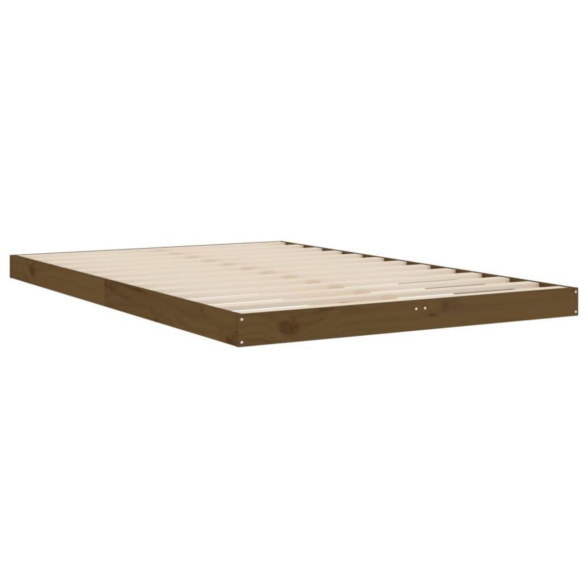 VIDAXL Cadre de lit sans matelas marron miel 120x190 cm