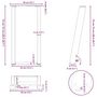 Voir la diapositive 6 : VIDAXL Pieds de table console forme de U 2 pcs 38x(72-73) cm acier