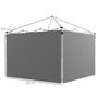 Voir la diapositive 3 : OUTSUNNY Lot de 2 panneaux latéraux barnum tonnelle 6x3 m ou 3x3 m oxford gris