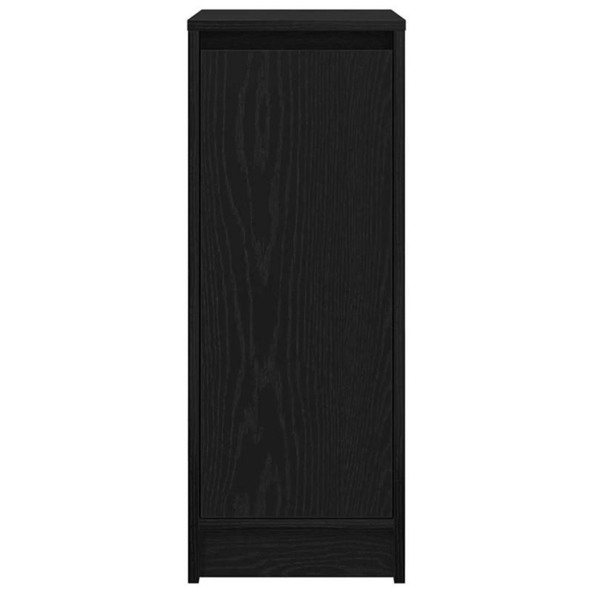 VIDAXL Armoire à chaussures chêne noir 29,5x34x76 cm bois d ingénierie