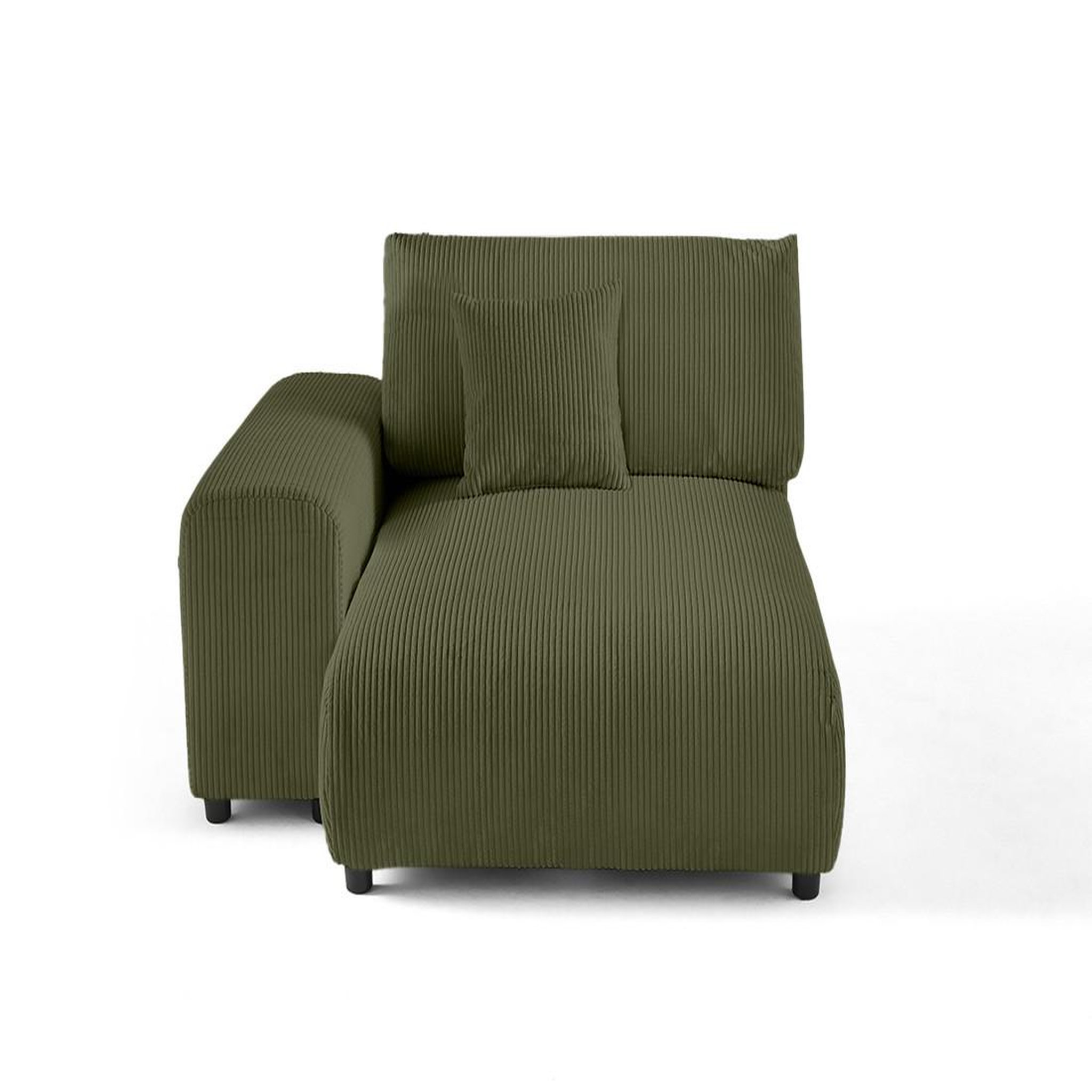 Voir la diapositive 1 : LISA DESIGN Garance - module d'assise méridienne gauche - en velours côtelé