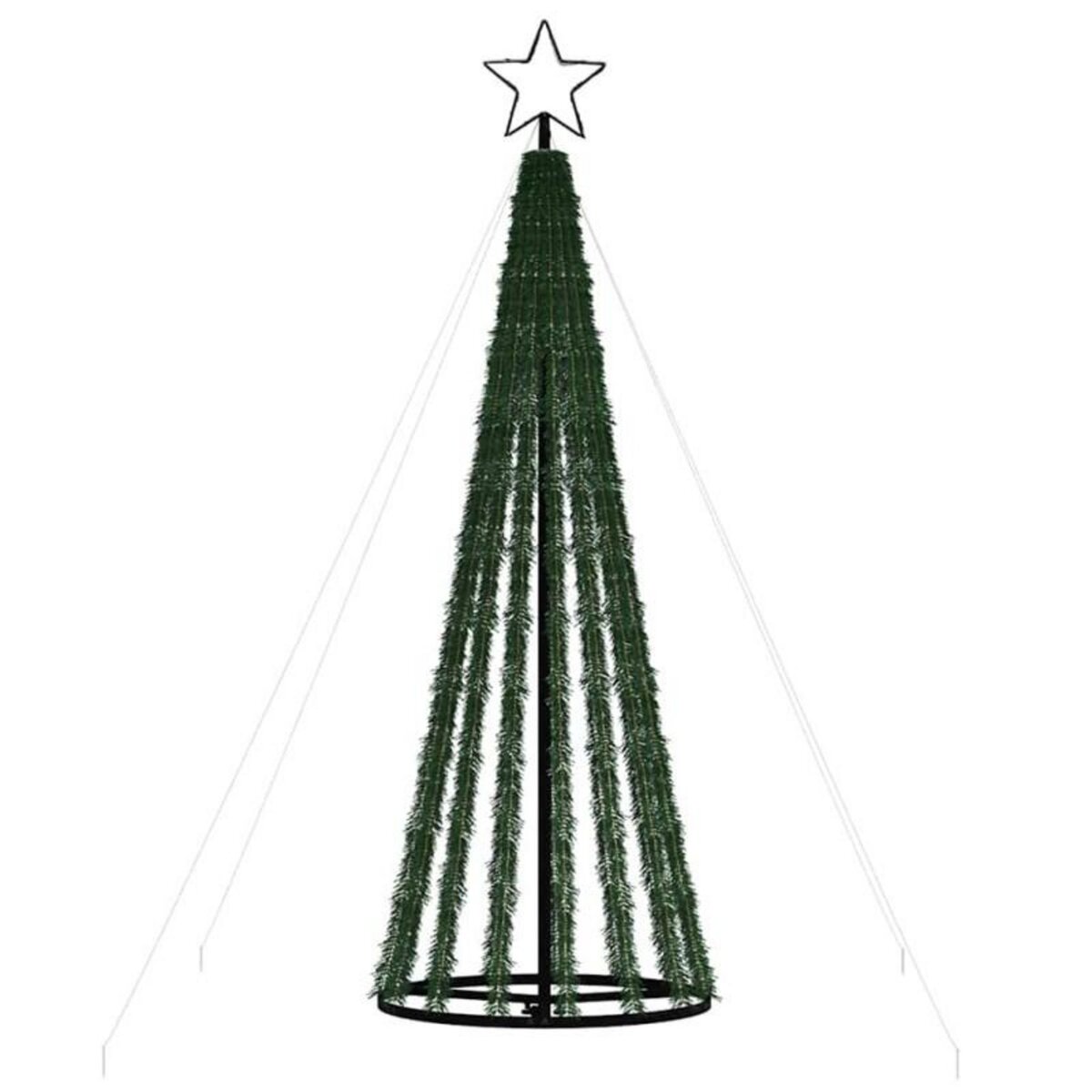 VIDAXL Sapin de Noël à LED 275 LED blanc chaud 180 cm