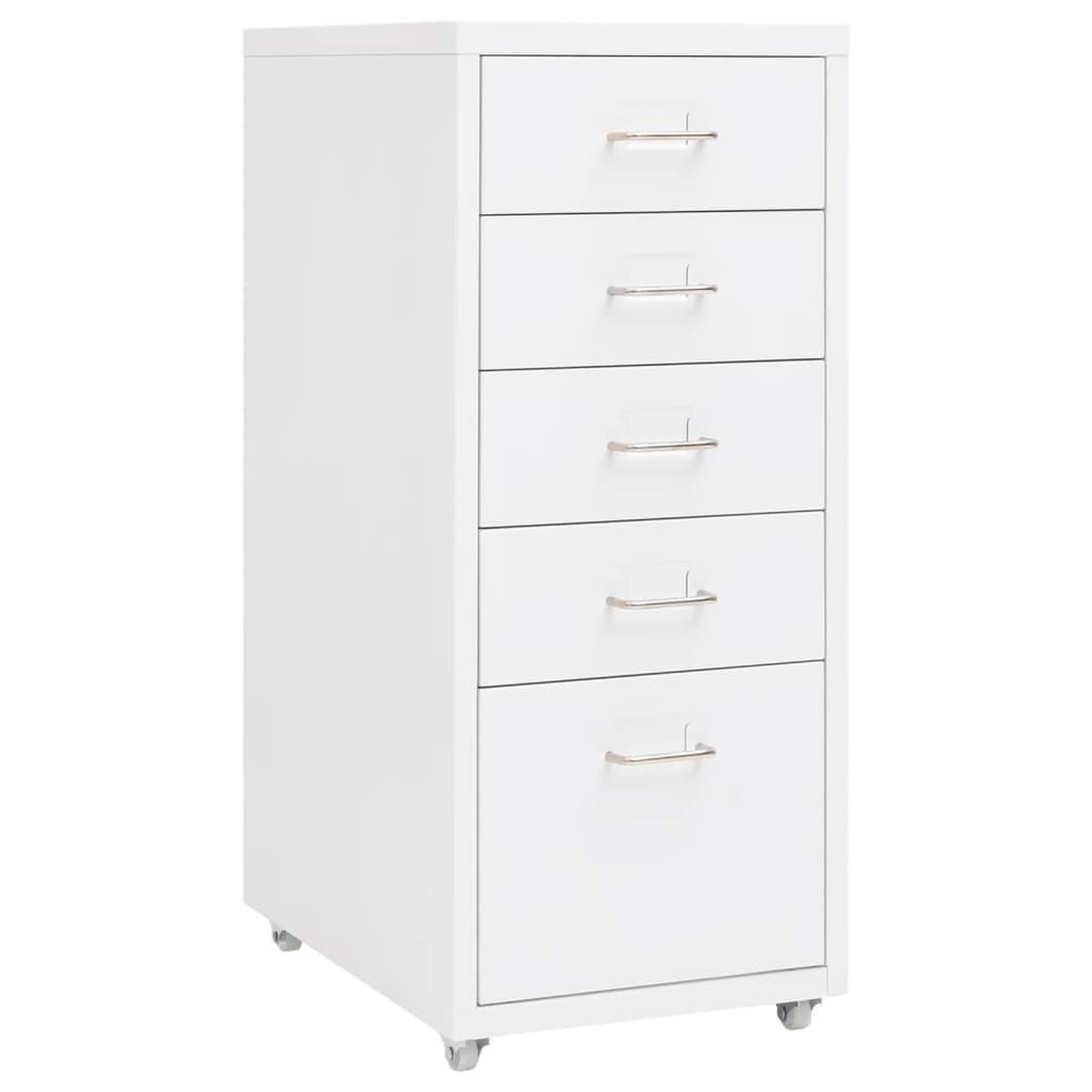 VIDAXL Classeur mobile Blanc 28x41x69 cm Metal