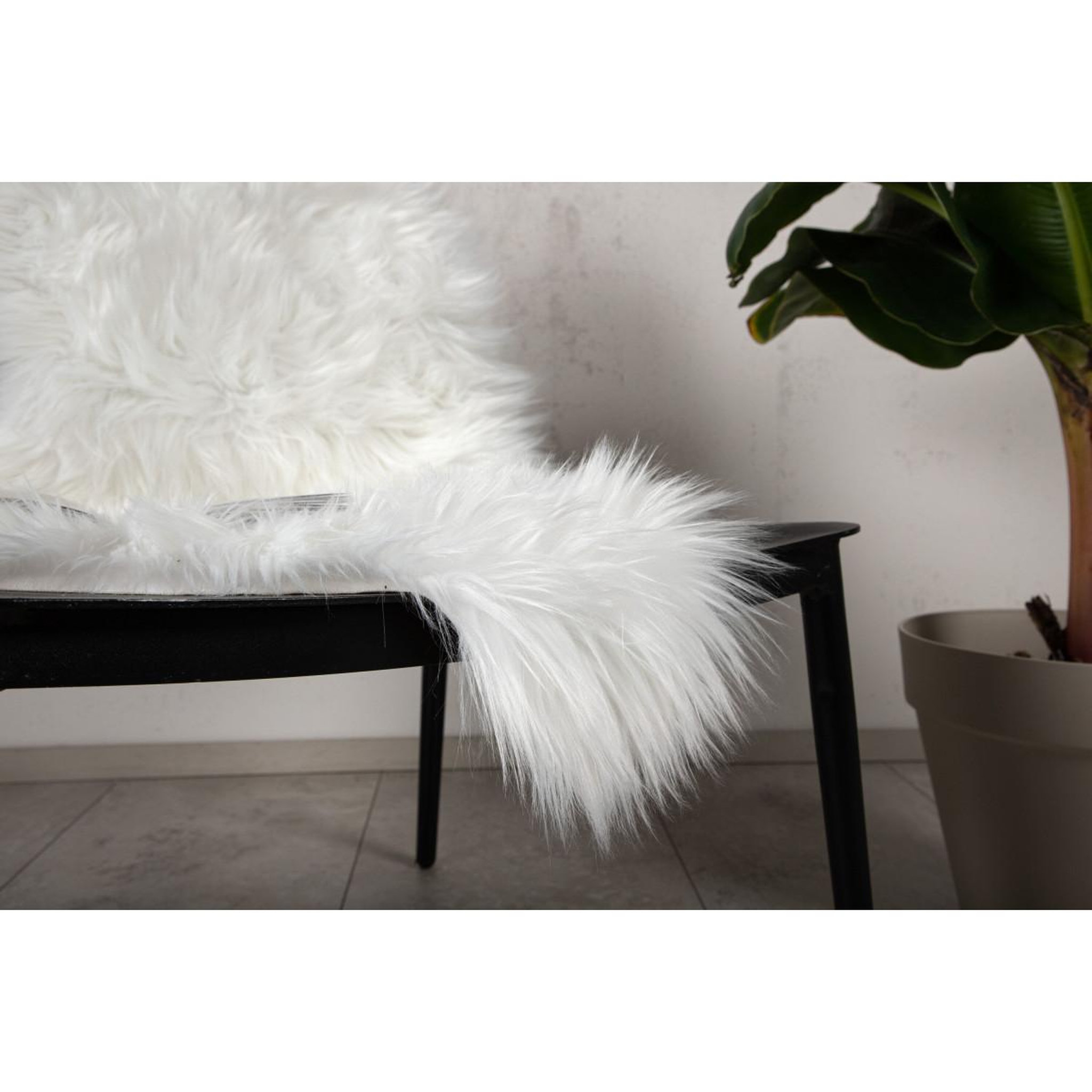 Voir la diapositive 4 : Paris Prix Tapis imitation fourrure  katy  60x90cm blanc