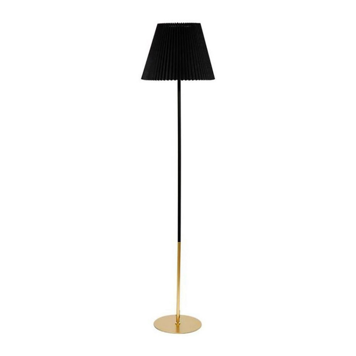 OSTARIA Lampadaire métal tissu noir Aurelia H143