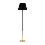 OSTARIA Lampadaire métal tissu noir Aurelia H143