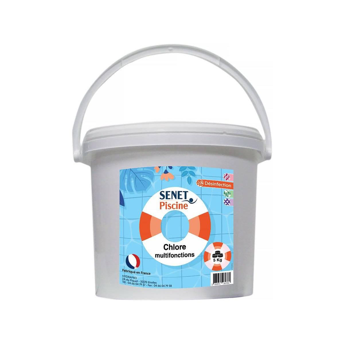 Habitat et Jardin Galets chlore multifonctions   Senet Piscine   - 5 kg