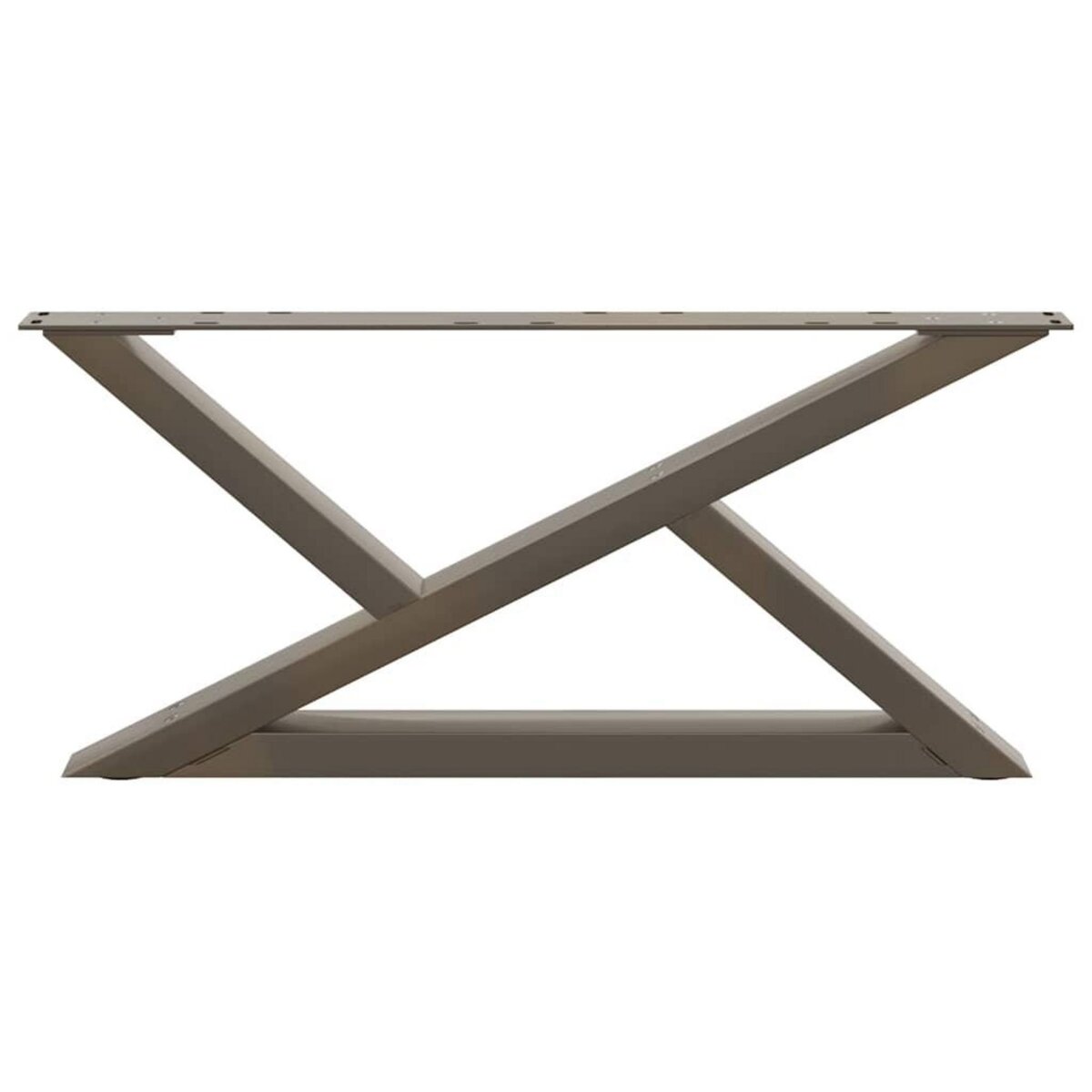 VIDAXL Pieds de table basse 2 pcs acier naturel 70x(30-31,3) cm acier