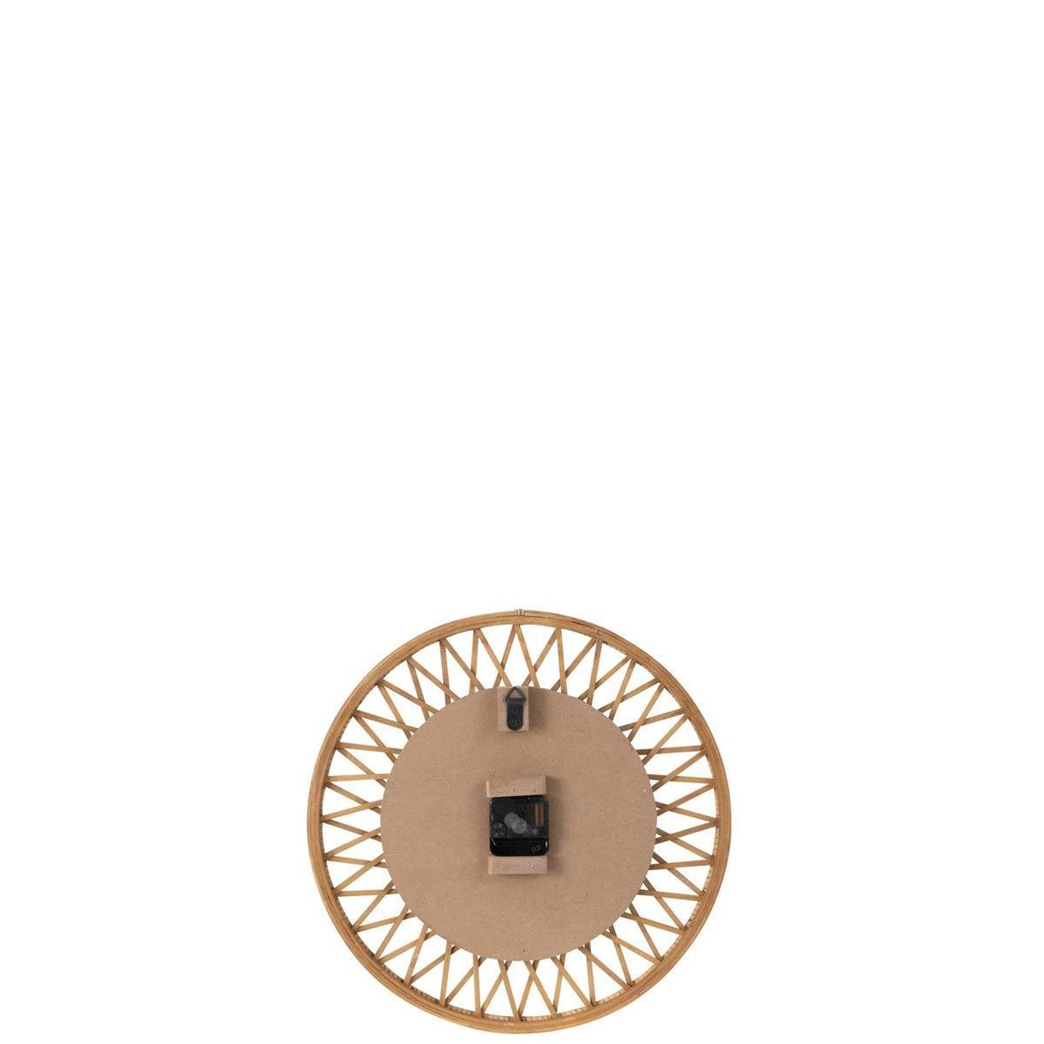 Voir la diapositive 2 : J-LINE Horloge murale en rotin  wonder  40cm naturel