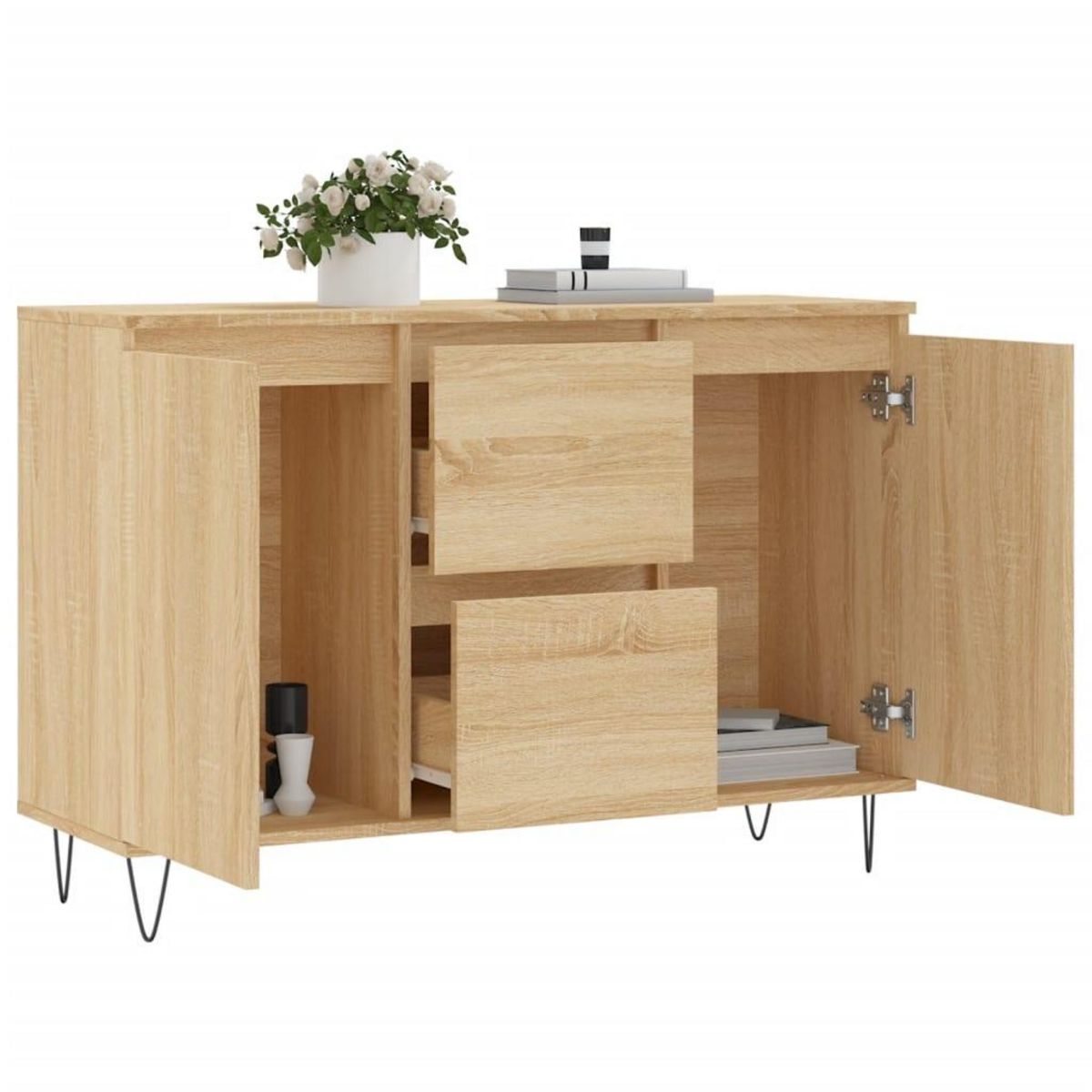 VIDAXL Buffet chene sonoma 104x35x70 cm bois d'ingenierie