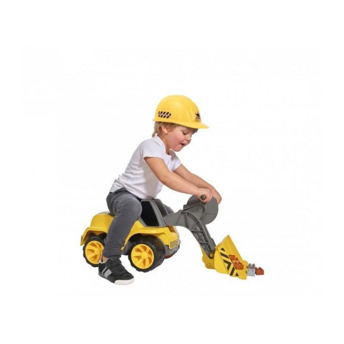 SIMBA Porteur Simba BIG Worker Maxi Pelleteuse Jaune