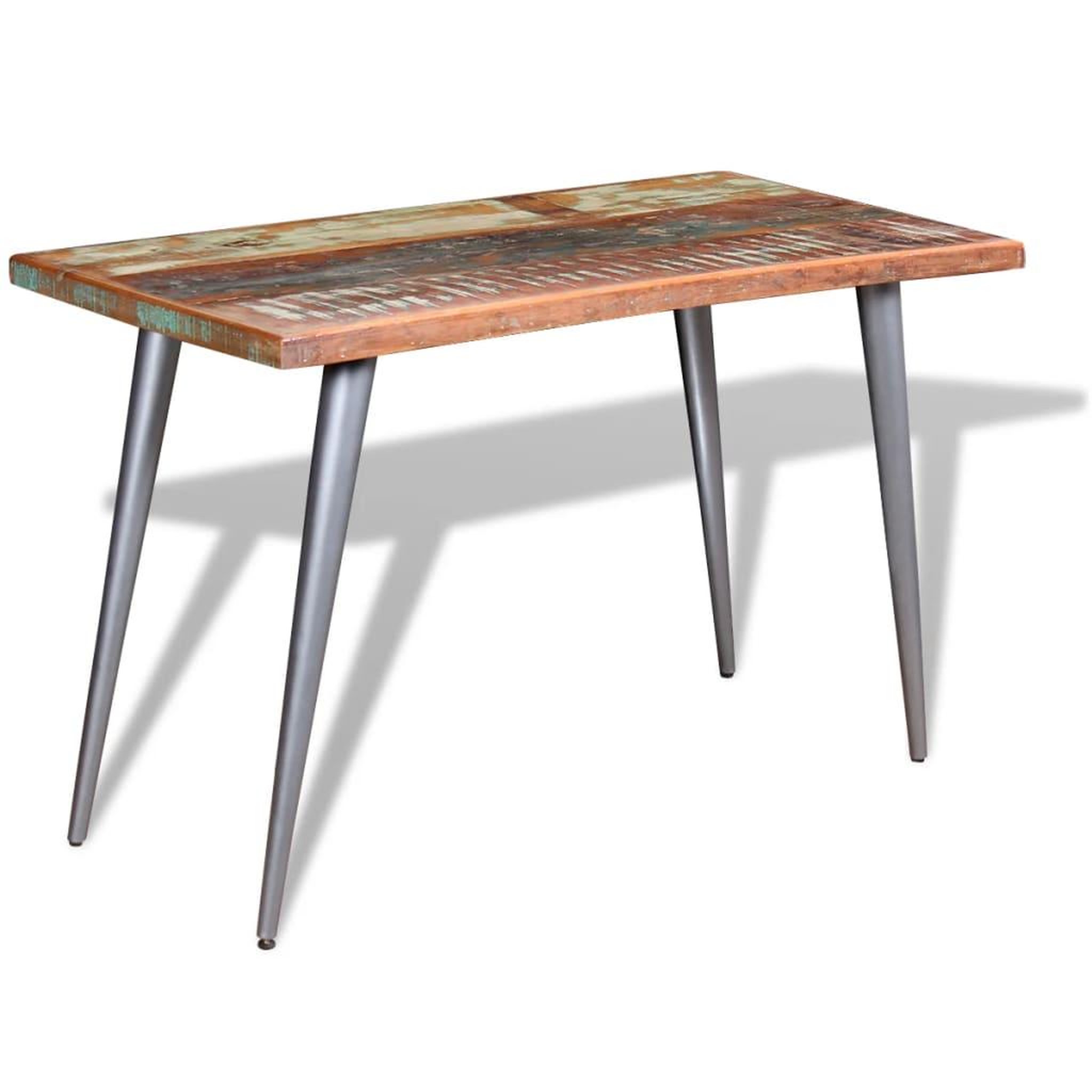 VIDAXL Table a manger bois de recuperation 120x60x76 cm