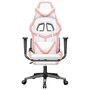 Voir la diapositive 3 : VIDAXL Chaise de jeu avec repose-pied Blanc et rose Similicuir