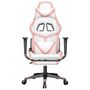 Voir la diapositive 3 : VIDAXL Chaise de jeu avec repose-pied Blanc et rose Similicuir