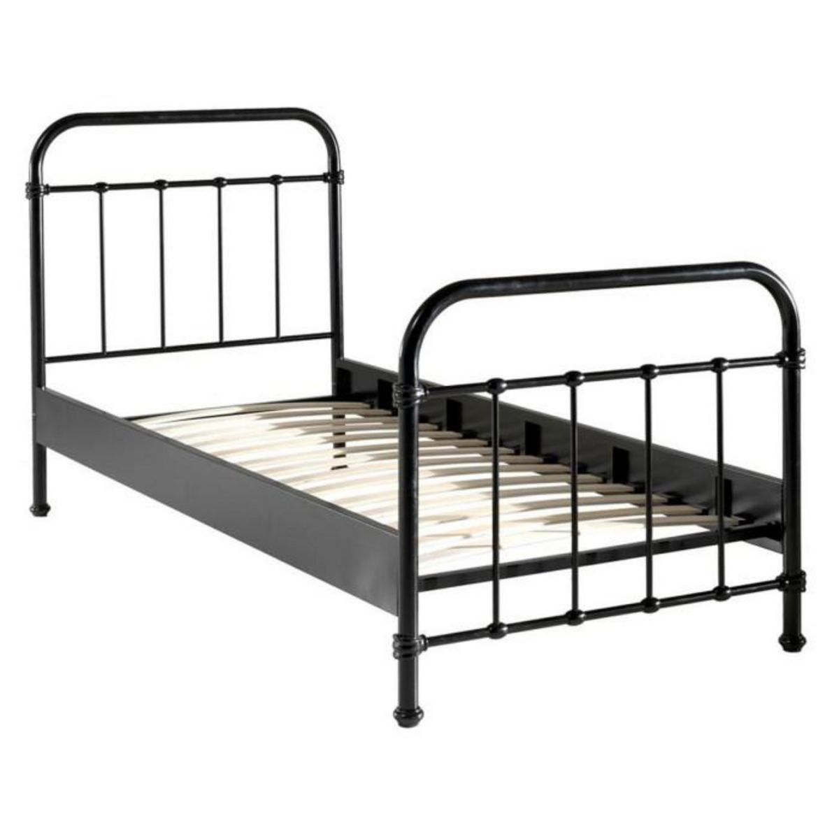 Paris Prix Lit Enfant Métal  New York  90x200cm Noir