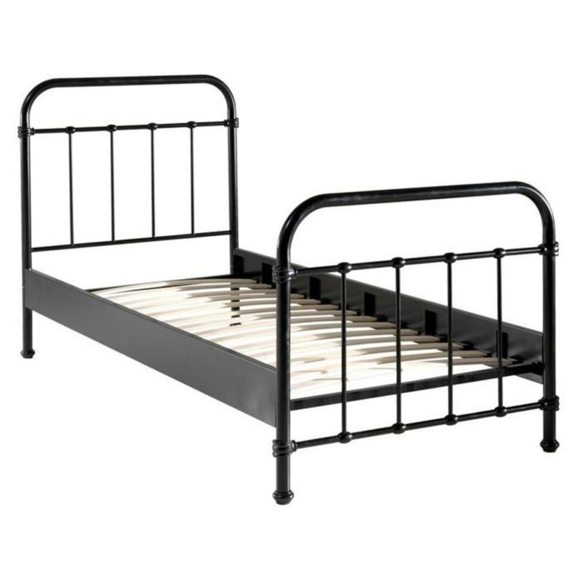 Paris Prix Lit Enfant Métal  New York  90x200cm Noir