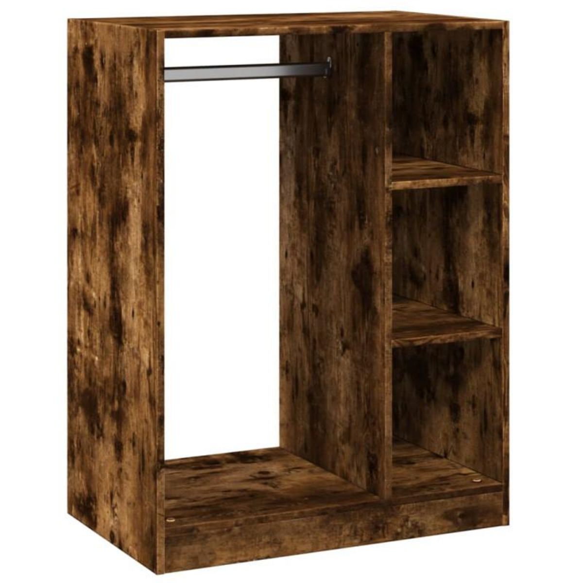 VIDAXL Garde robe chêne fumé 77x48x102 cm bois d ingénierie