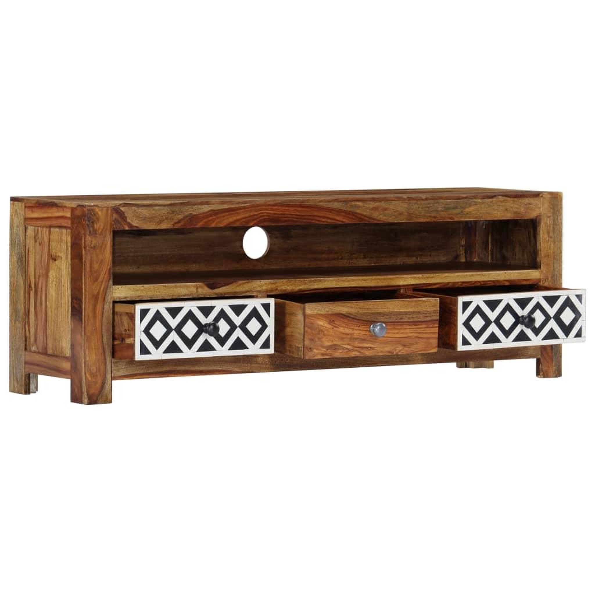 Voir la diapositive 5 : VIDAXL Meuble tv 120x30x40 cm bois de sesham solide