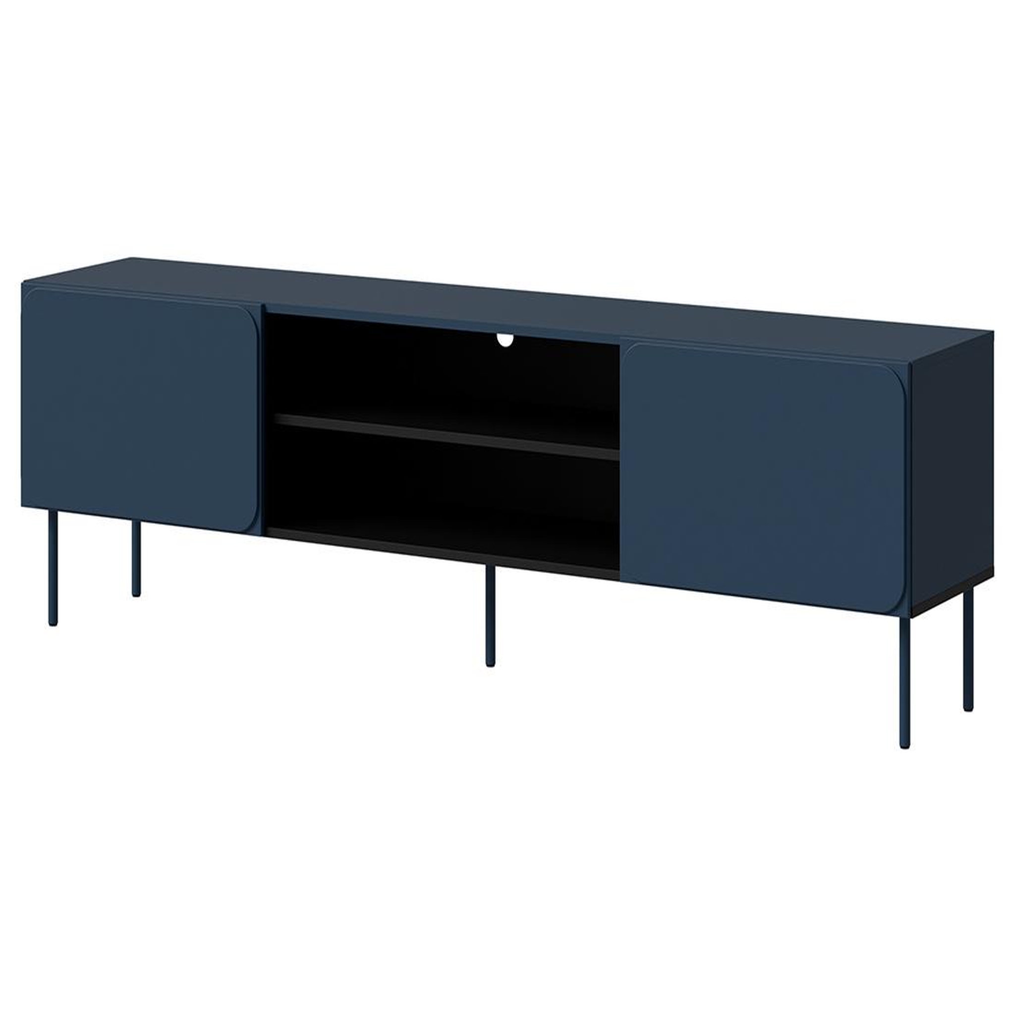 Voir la diapositive 2 : BEST MOBILIER Elvis - meuble tv 200 cm - 2 portes et 2 niches