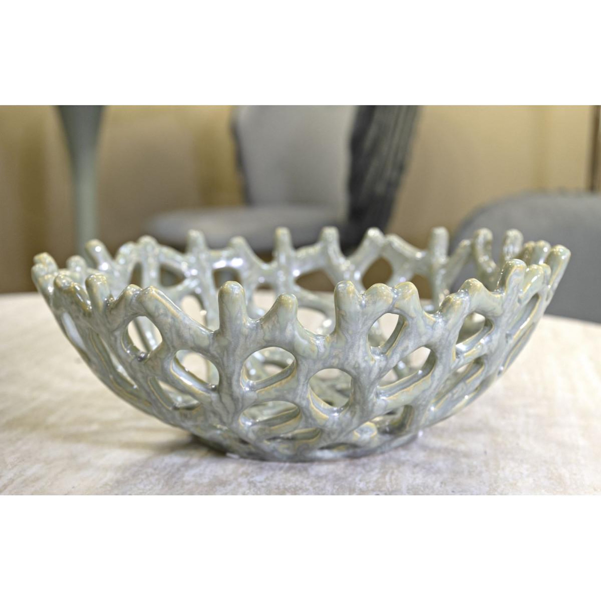Voir la diapositive 4 : Paris Prix Vide-poche design  coral  35cm vert