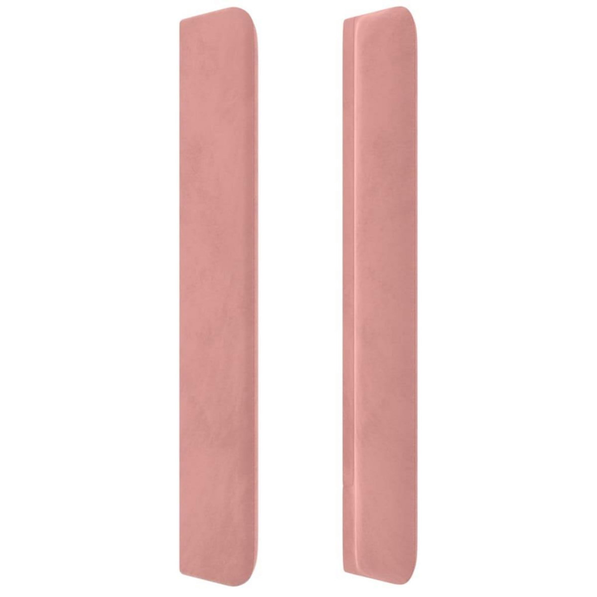 VIDAXL Tete de lit avec oreilles Rose 203x16x118/128 cm Velours