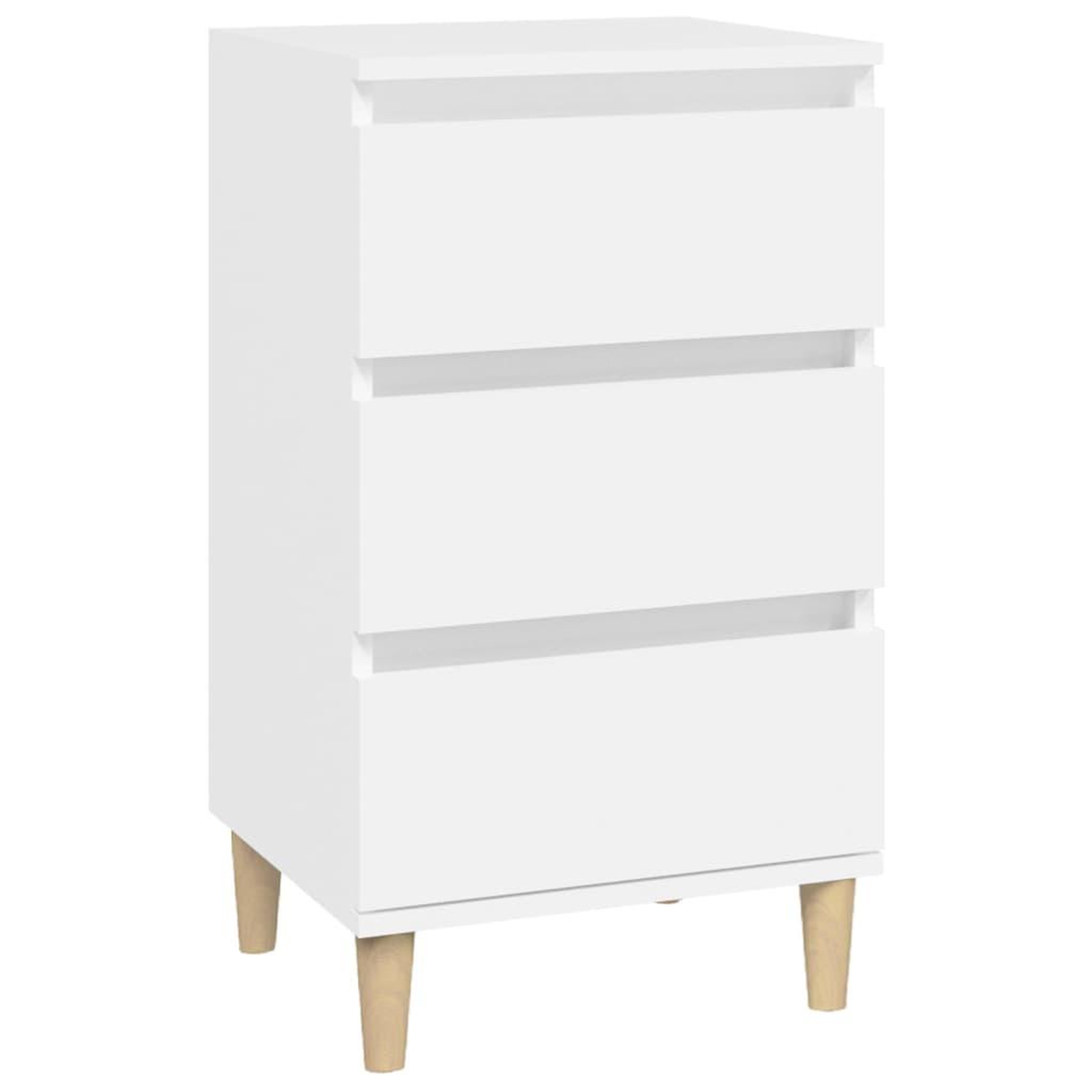 Voir la diapositive 2 : VIDAXL Table de chevet blanc 40x35x70 cm bois d'ingenierie