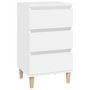 Voir la diapositive 2 : VIDAXL Table de chevet blanc 40x35x70 cm bois d'ingenierie