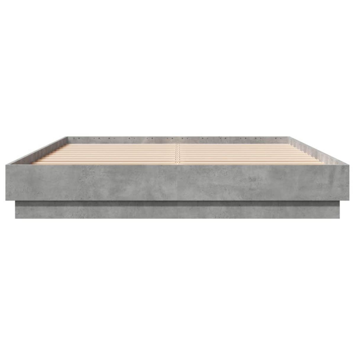 VIDAXL Cadre de lit sans matelas gris beton 120x200 cm