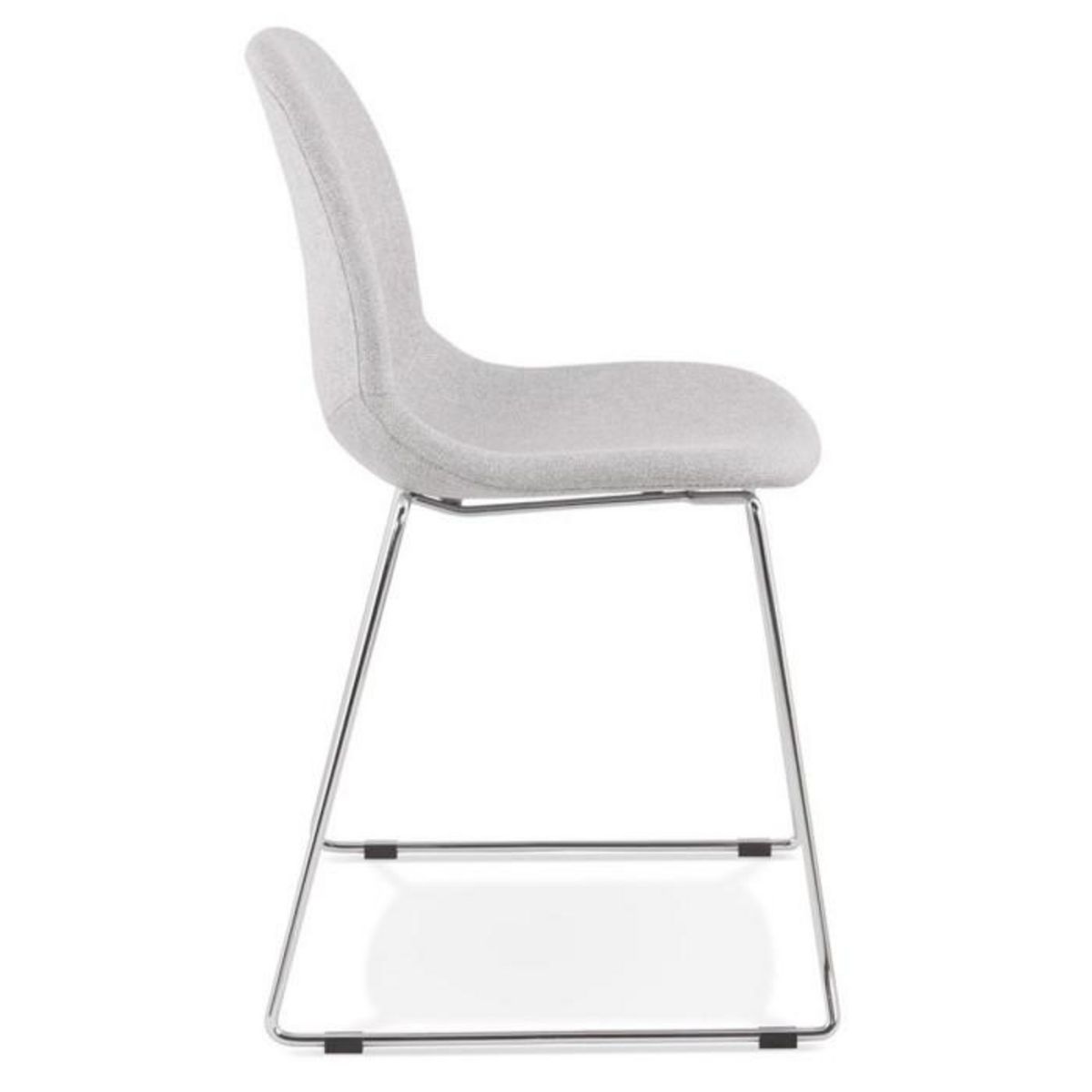 Paris Prix Chaise Design en Tissu  Sluna  85cm Gris & Chromé